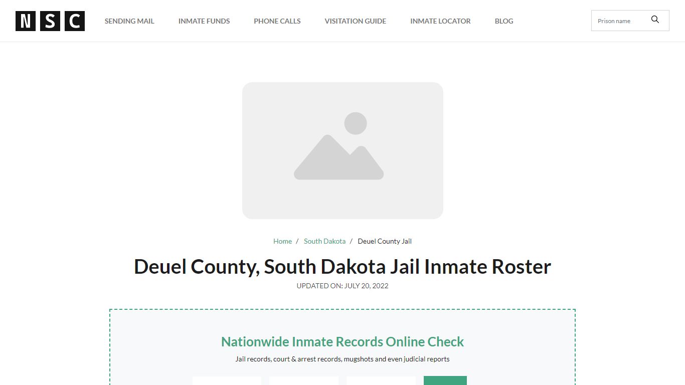 Deuel County, South Dakota Jail Inmate List