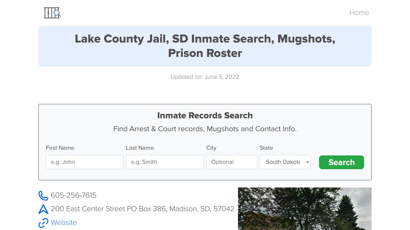 Lake County Jail, SD Inmate Search, Mugshots, Prison Roster