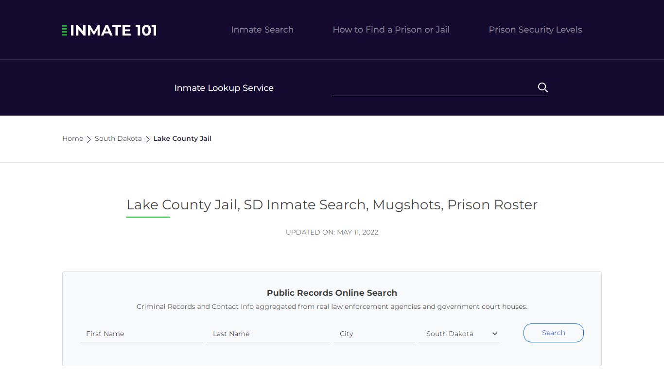 Lake County Jail, SD Inmate Search, Mugshots, Prison Roster